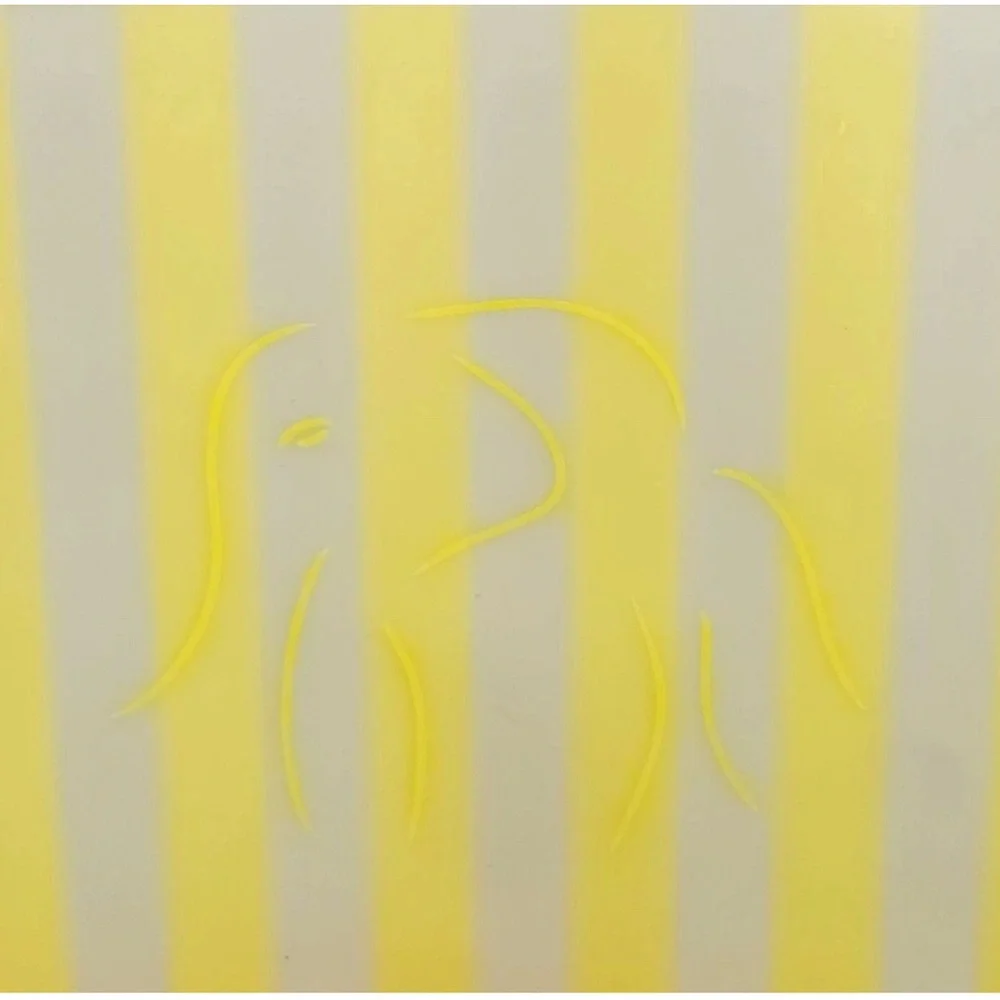 Drunk elephant yellow neon & white striped shopping/beach/ tote bag+coinbag NIP - Picture 8 of 10